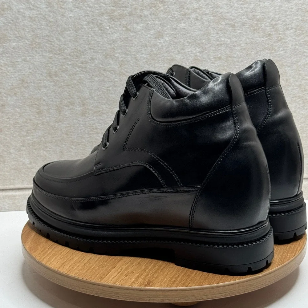 Calden 5.2 in Elevator Shoes Height Increasing Lace Up‎ Shoes boots Black US 7.5